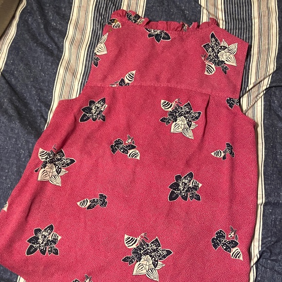 LOFT Pink Patterned Ruffle Blouse - Picture 3 of 3